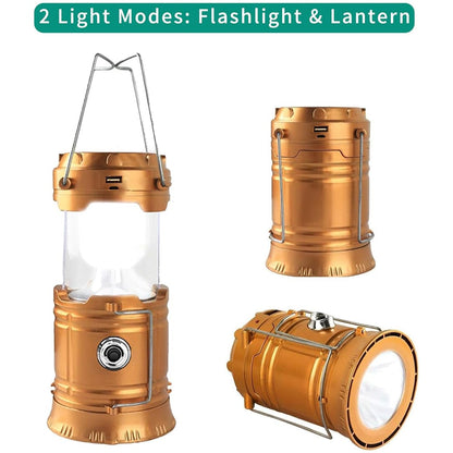 🔦 Solar Rechargeable LED Camping Light