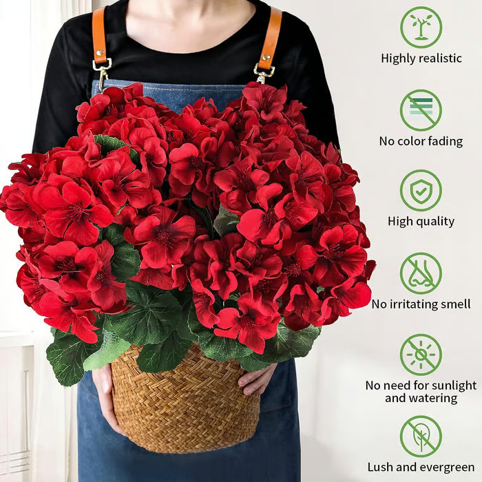 🎁 Last Day 60% OFF - Realistic Artificial Geranium Flowers For Beautiful Outdoor Decor
