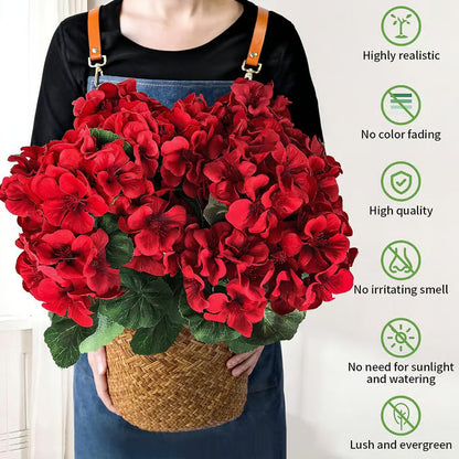 🎁 Last Day 60% OFF - Realistic Artificial Geranium Flowers For Beautiful Outdoor Decor