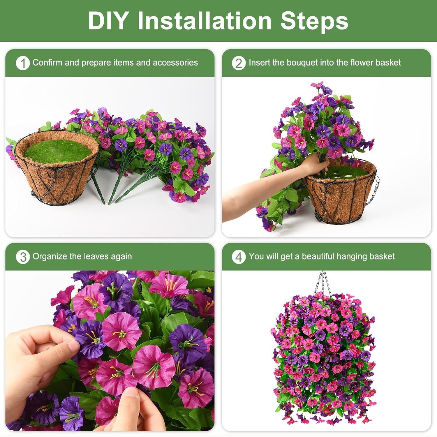 💐Artificial Flower 🌸Faux Flower🏡Decorative Flower for Home Garden, Porch, Window Box, Yard and Seasonal Celebrations