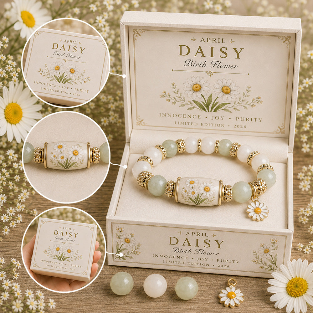 🌸 Personalized Birth Flower Blessing Bracelet – The Perfect Birthday & Keepsake Gift