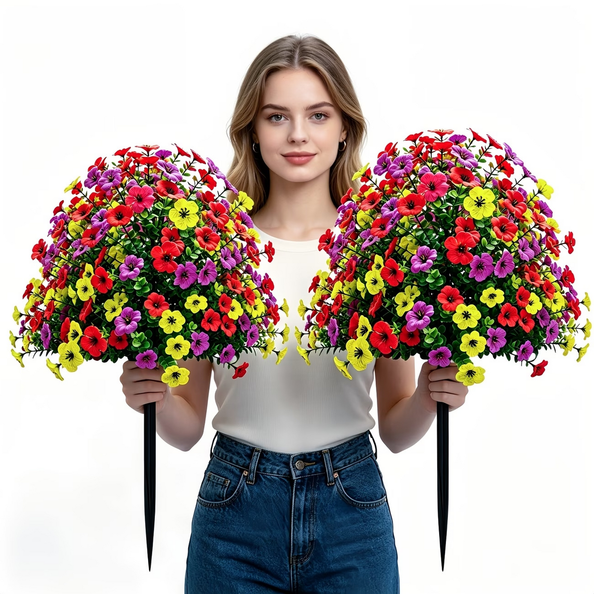 🌸 Ever-Blooming Garden Flower Stakes