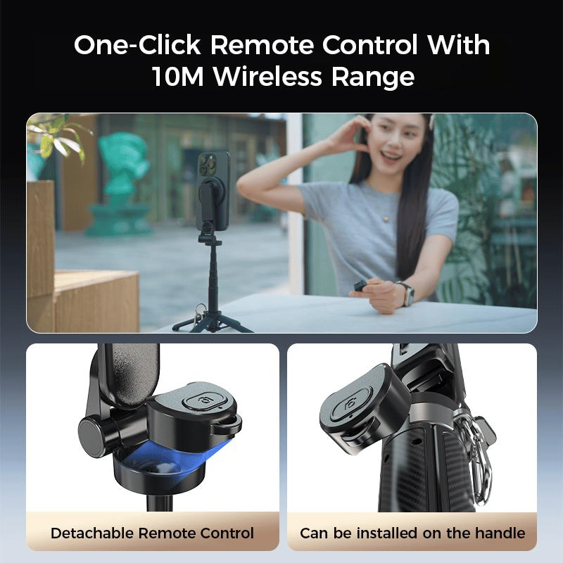 🏆✨4-in-1 Multifunctional magnetic selfie stick with 360° rotation