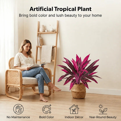 🎁 Last Day 60% OFF - Artificial Boston Fern & Dragon's Blood Tree Plants 🔥Same as in the video!