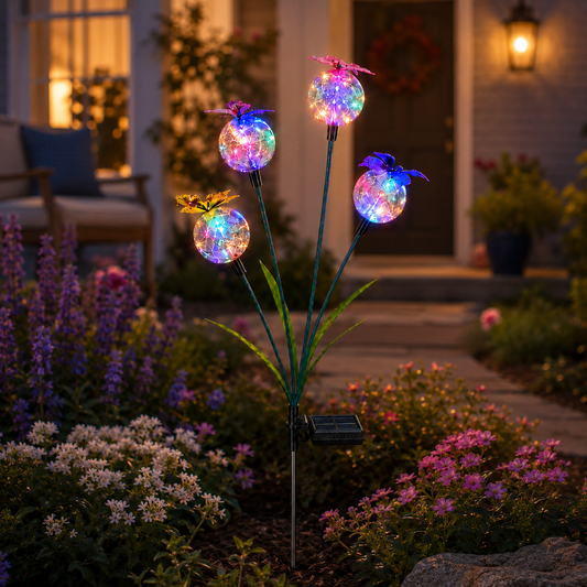 Multicolor Solar Butterfly Garden Stake Light