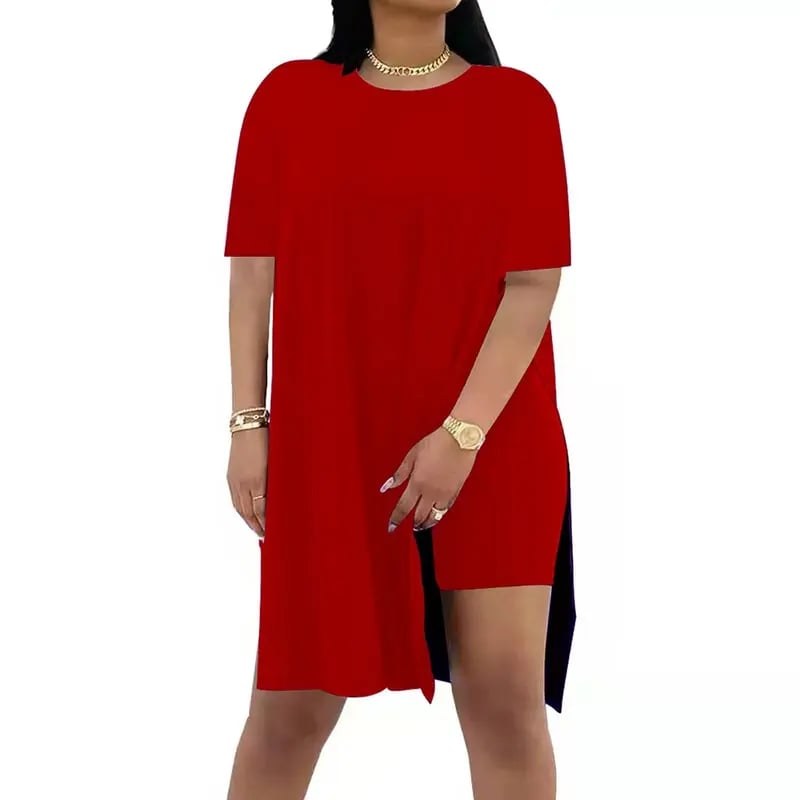 🔥🔥Limited-time 49% off offer - - Women Plus Size 2 Piece Outfits Lady Basic Crewneck Short Sleeve Tunic Tops and Skinny Biker Shorts Sets Tracksuits Casual Soft Womenswear