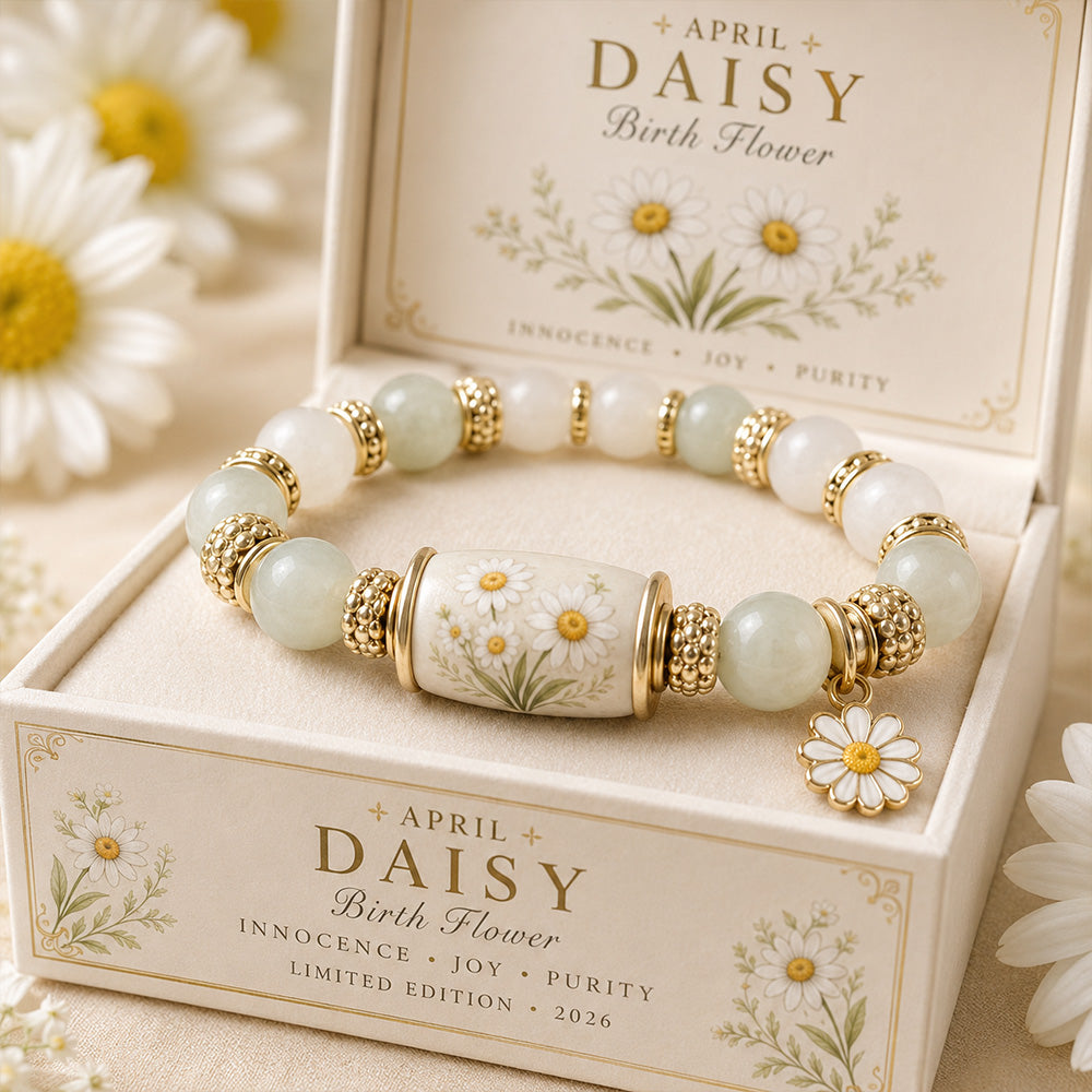🌸 Personalized Birth Flower Blessing Bracelet – The Perfect Birthday & Keepsake Gift