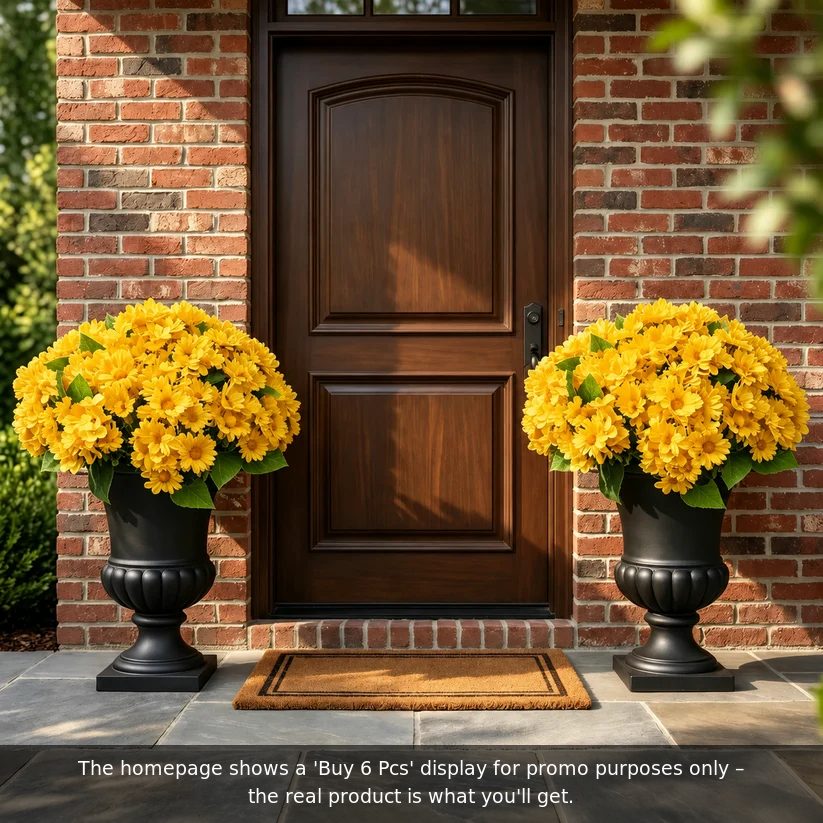 💥Last Day 70% OFF🌼- Artificial Outdoor Sunset Mums Flowers - UV resistant, Waterproof, Windproof