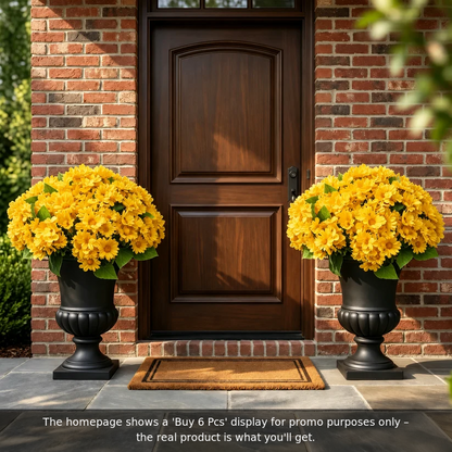 💥Last Day 70% OFF🌼- Artificial Outdoor Sunset Mums Flowers - UV resistant, Waterproof, Windproof