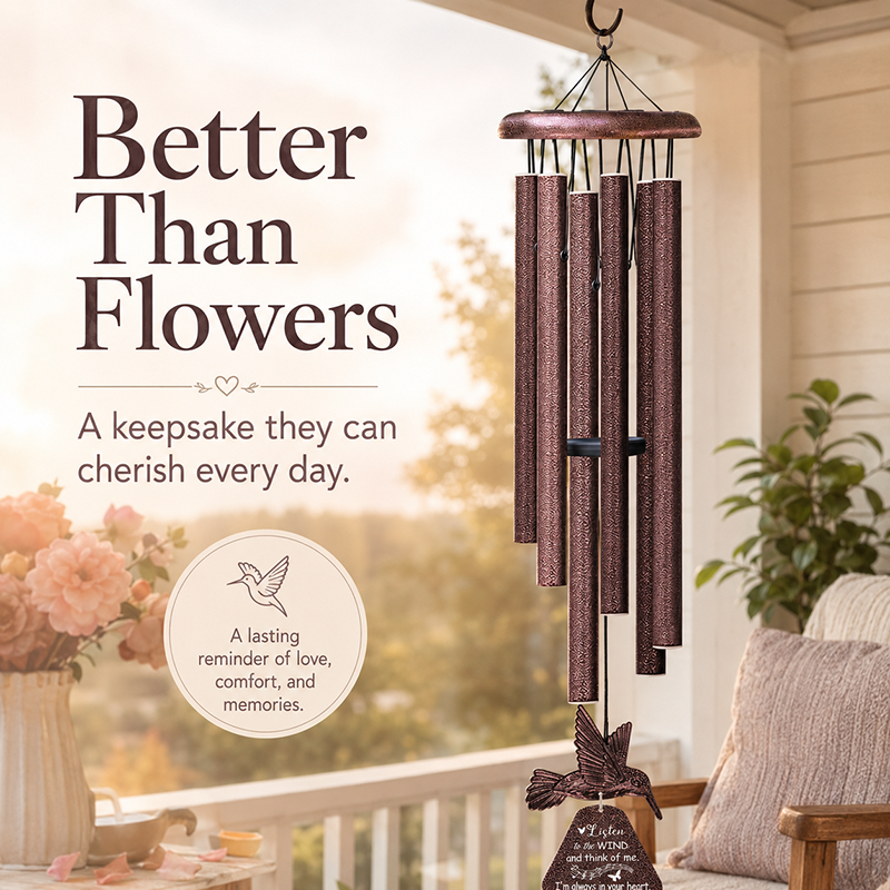 Memorial Hummingbird Wind Chime – A Thoughtful Sympathy Gift