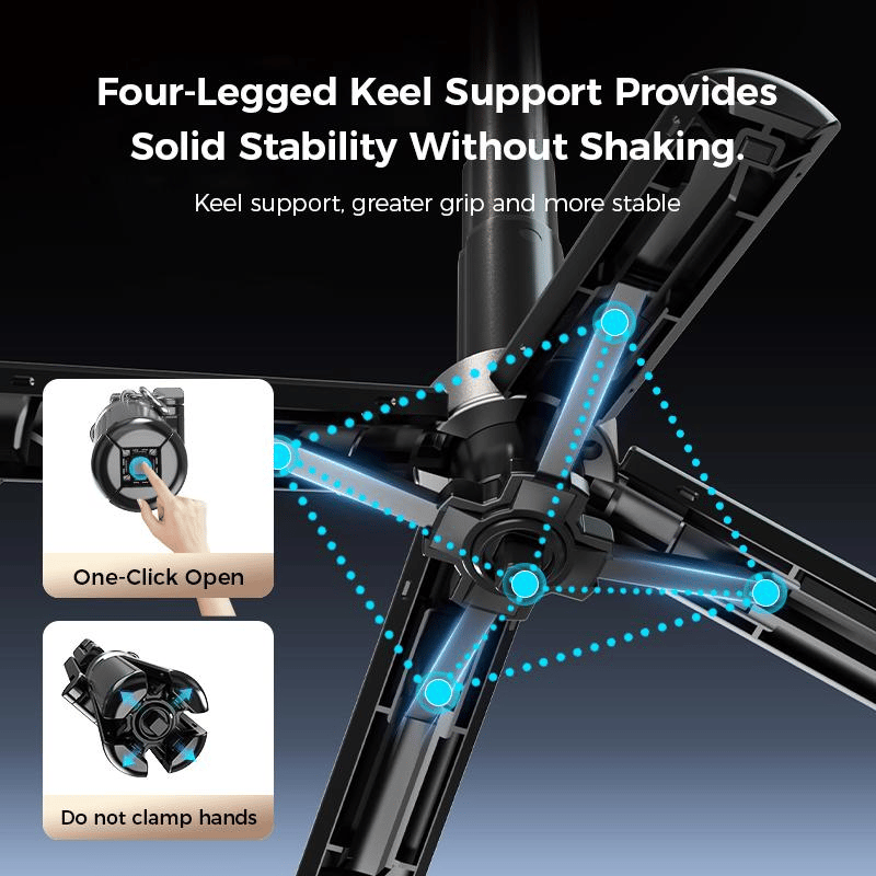 🏆✨4-in-1 Multifunctional magnetic selfie stick with 360° rotation