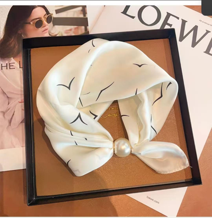 Pearl Scarf Necklace — The 5-Second Outfit Upgrade