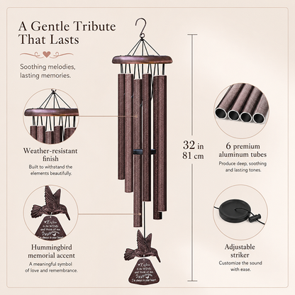 Memorial Hummingbird Wind Chime – A Thoughtful Sympathy Gift