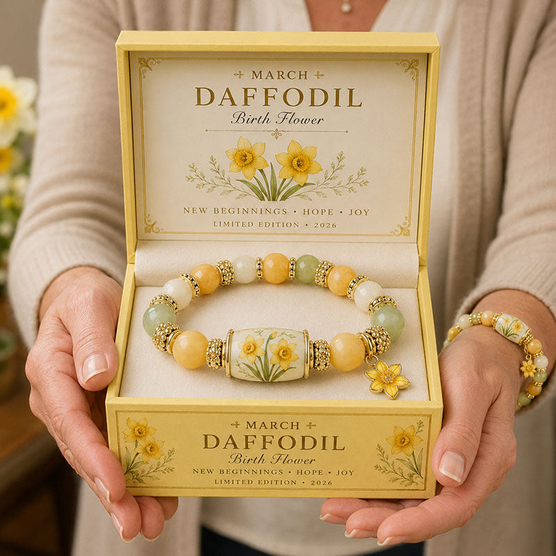 🌸 Personalized Birth Flower Blessing Bracelet – The Perfect Birthday & Keepsake Gift