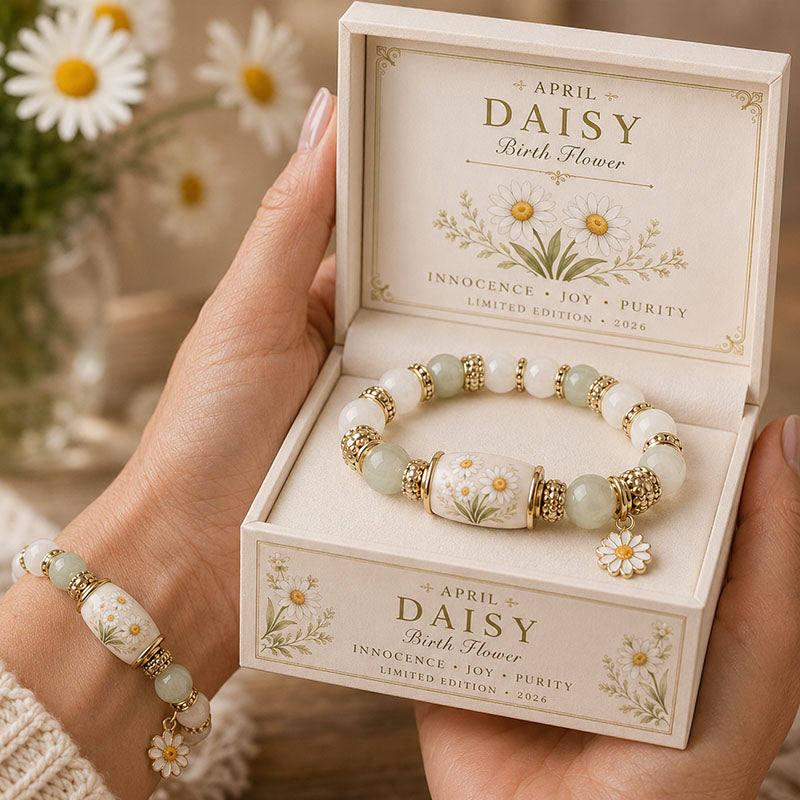 🌸 Personalized Birth Flower Blessing Bracelet – The Perfect Birthday & Keepsake Gift