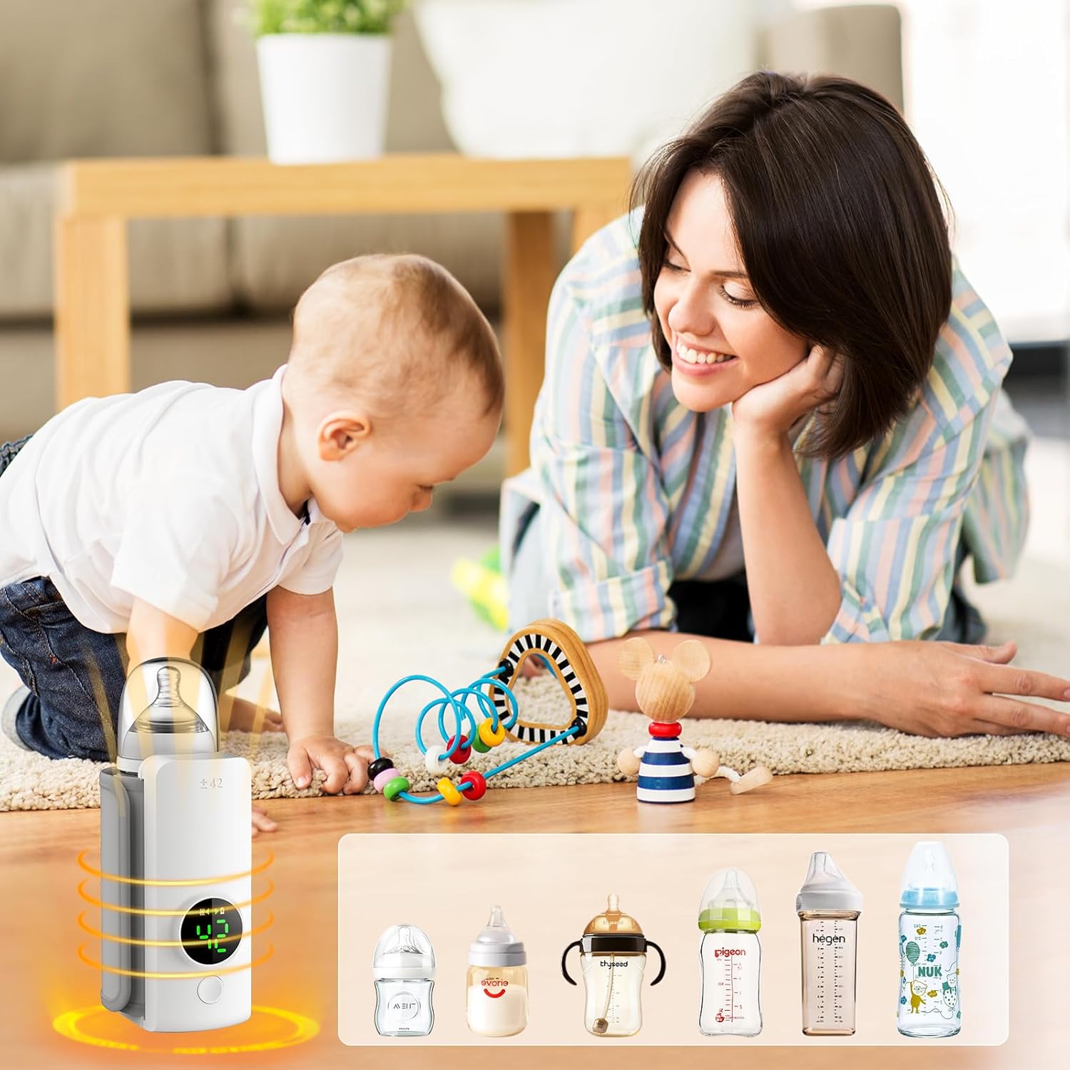 Portable Baby Milk Warmer 1 year warranty