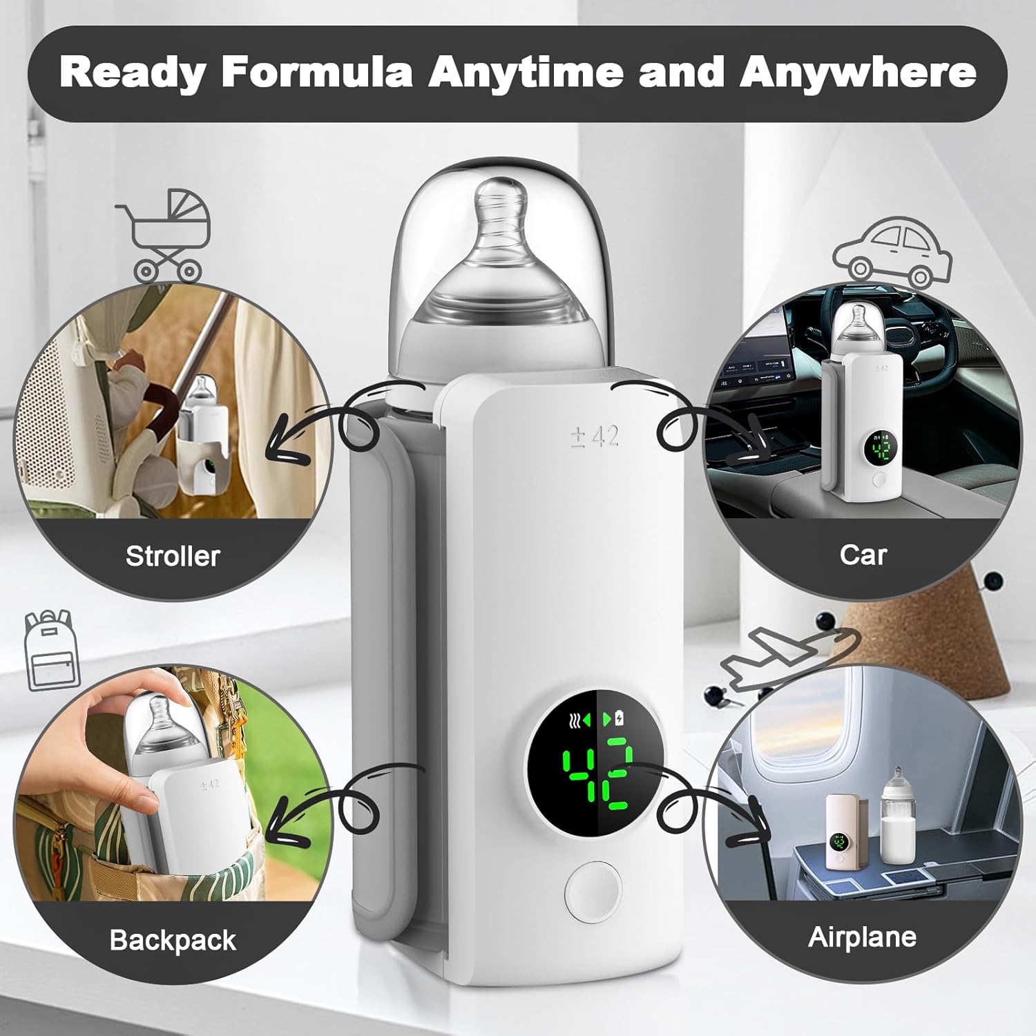 Portable Baby Milk Warmer 1 year warranty