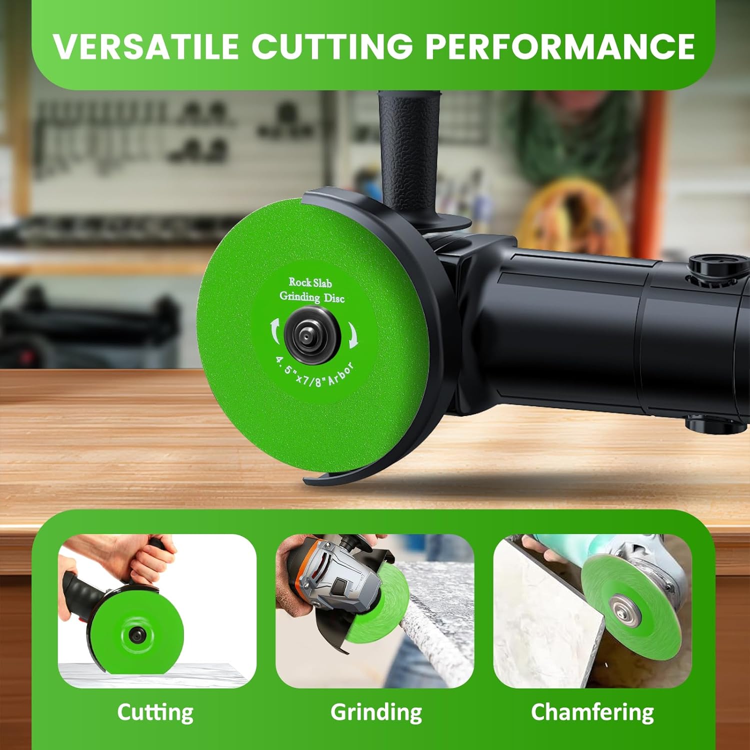 4.5" Diamond Disc for Rock Slabs 🪨 Ceramic · Tile · Marble · Granite 💎 Vacuum Brazed · Ultra-Thin 🔧 Angle Grinder · Bench Grinder · Die Grinder