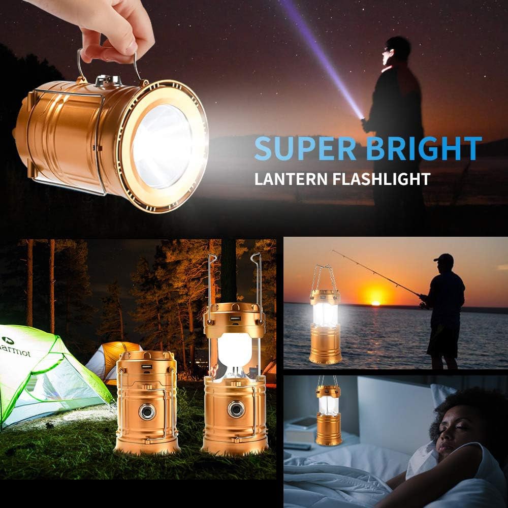 🔦 Solar Rechargeable LED Camping Light