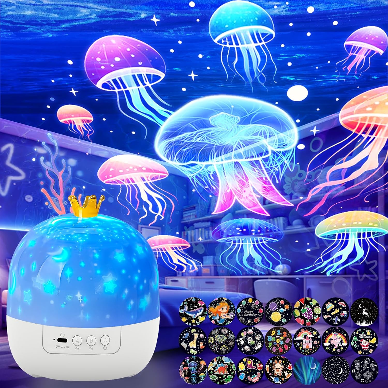 🎁Ocean World LED Rotating Projector Night Light