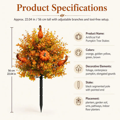 💥 LAST DAY 49% OFF🔥 Artificial Fall Pumpkin Tree Stakes