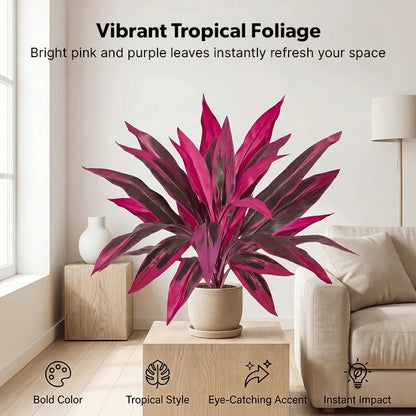 🎁 Last Day 60% OFF - Artificial Boston Fern & Dragon's Blood Tree Plants 🔥Same as in the video!