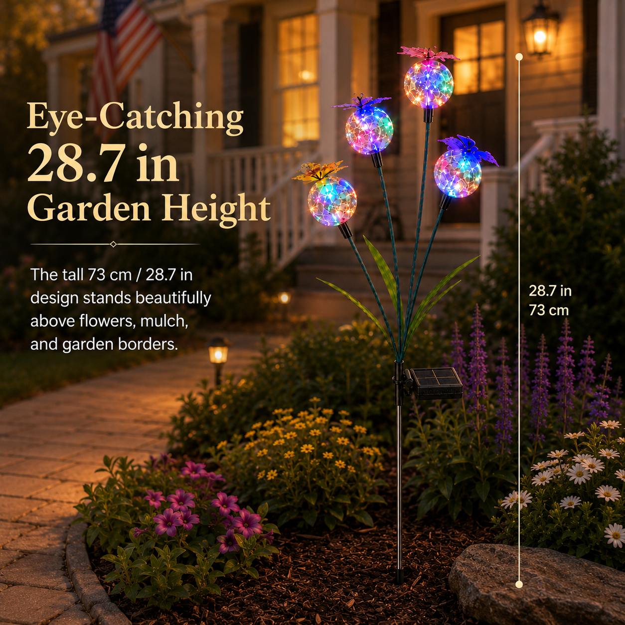 Multicolor Solar Butterfly Garden Stake Light