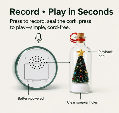 🎅🎄Recordable Christmas Tree Message-in-a-Bottle