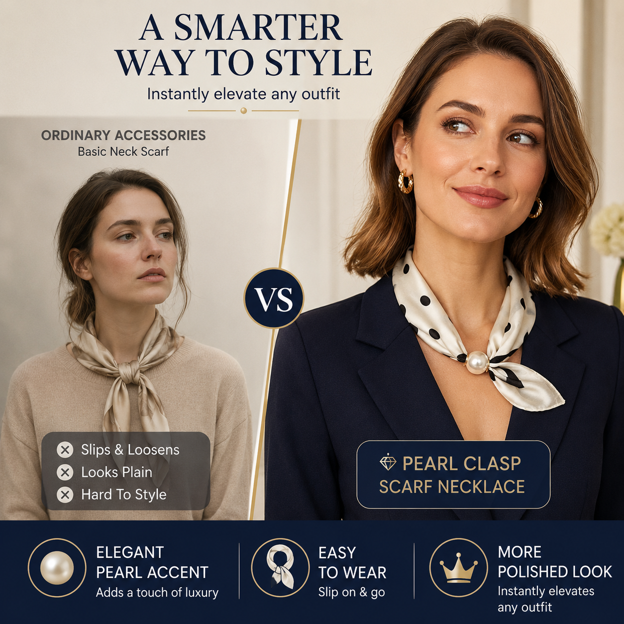 Pearl Scarf Necklace — The 5-Second Outfit Upgrade