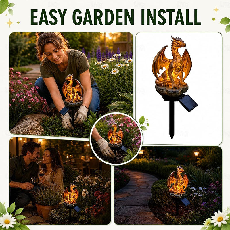 🔥Limited Time 49% Off🐉✨Dragon Legacy Golden Ember Edition Solar Garden Light