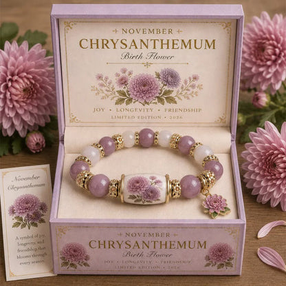 🌸 Personalized Birth Flower Blessing Bracelet – The Perfect Birthday & Keepsake Gift