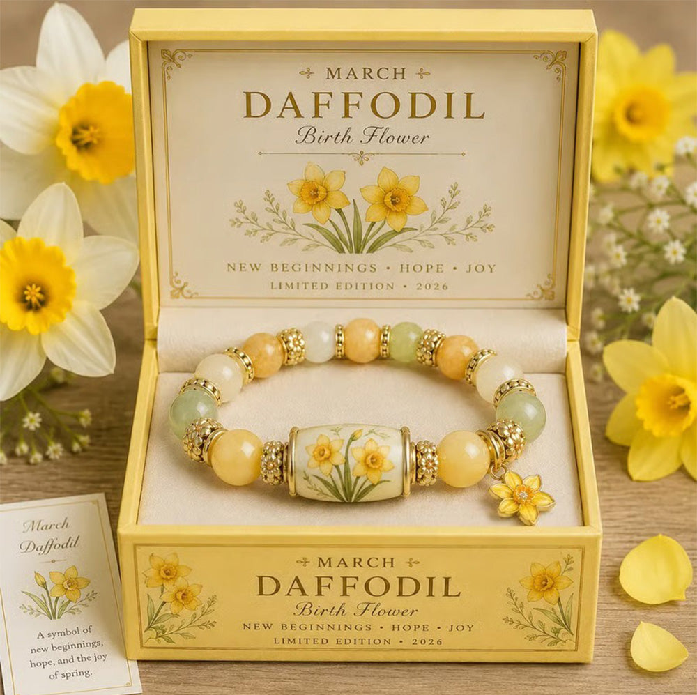 🌸 Personalized Birth Flower Blessing Bracelet – The Perfect Birthday & Keepsake Gift