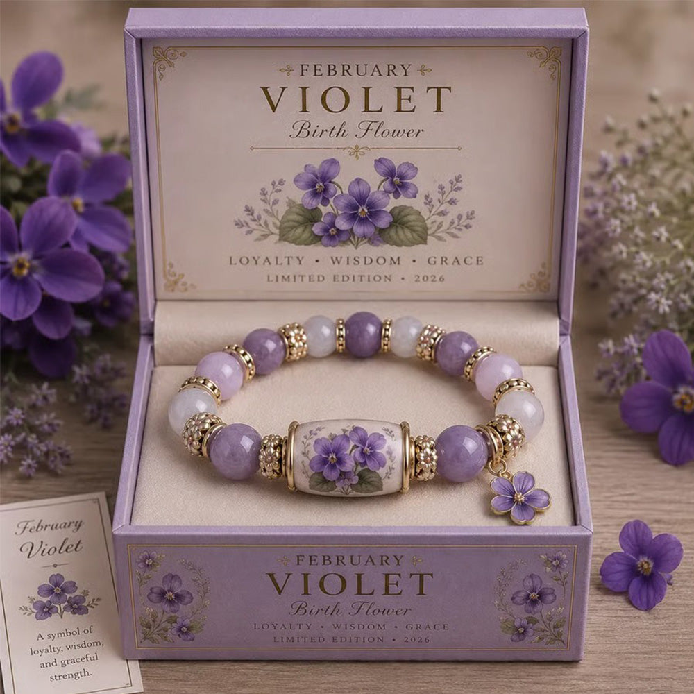 🌸 Personalized Birth Flower Blessing Bracelet – The Perfect Birthday & Keepsake Gift