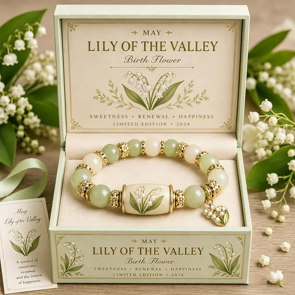 🌸 Personalized Birth Flower Blessing Bracelet – The Perfect Birthday & Keepsake Gift
