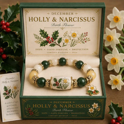 🌸 Personalized Birth Flower Blessing Bracelet – The Perfect Birthday & Keepsake Gift