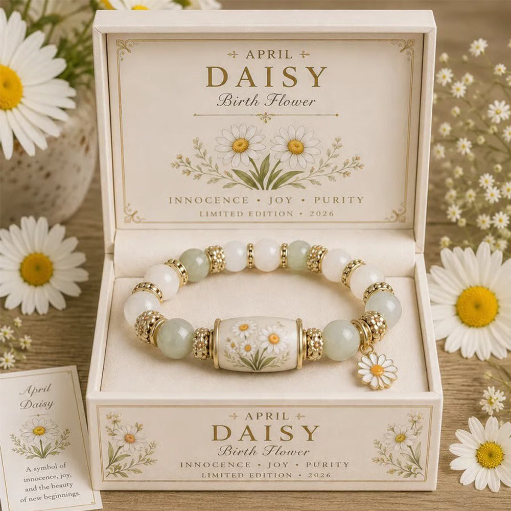 🌸 Personalized Birth Flower Blessing Bracelet – The Perfect Birthday & Keepsake Gift