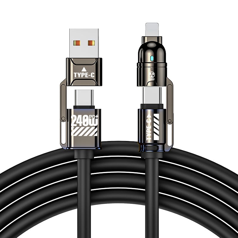 🔥 4-in-1 USB Charging Cable mFish fast charging 240W