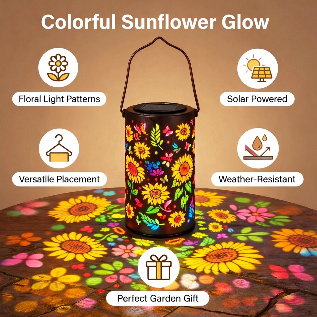 🌻Colorful Sunflower Glow Solar Garden Lantern – Create A Magical Flower Light Show For Your Outdoor Space