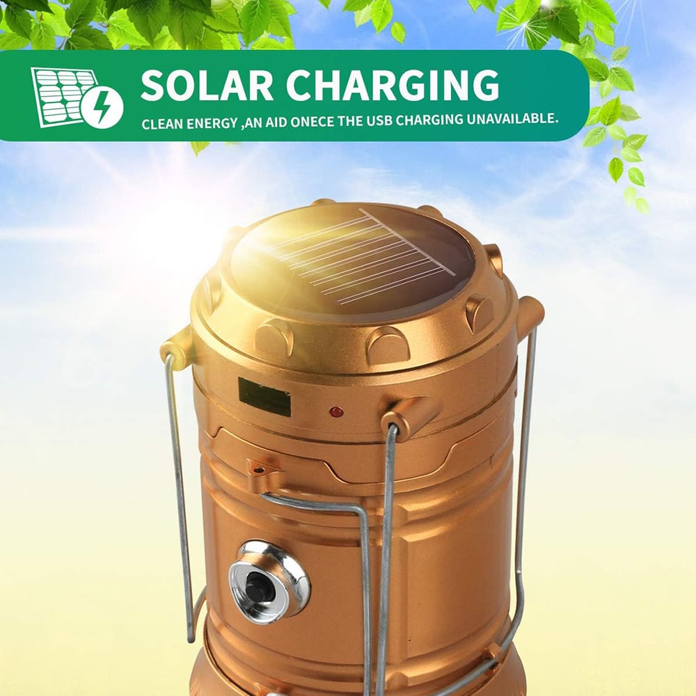 🔦 Solar Rechargeable LED Camping Light