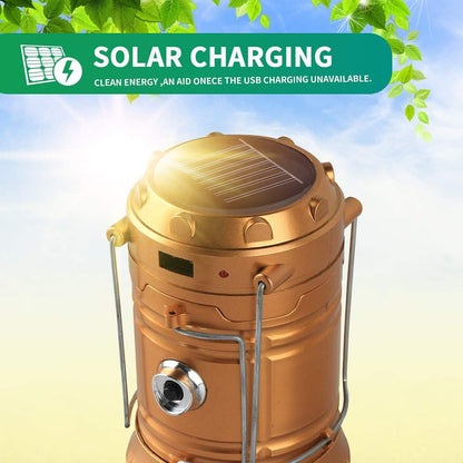 🔦 Solar Rechargeable LED Camping Light