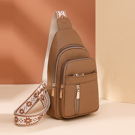 🔥🔥Women's Fashion Casual Solid Color Crossbody Bag-Gift of exquisite pendant！