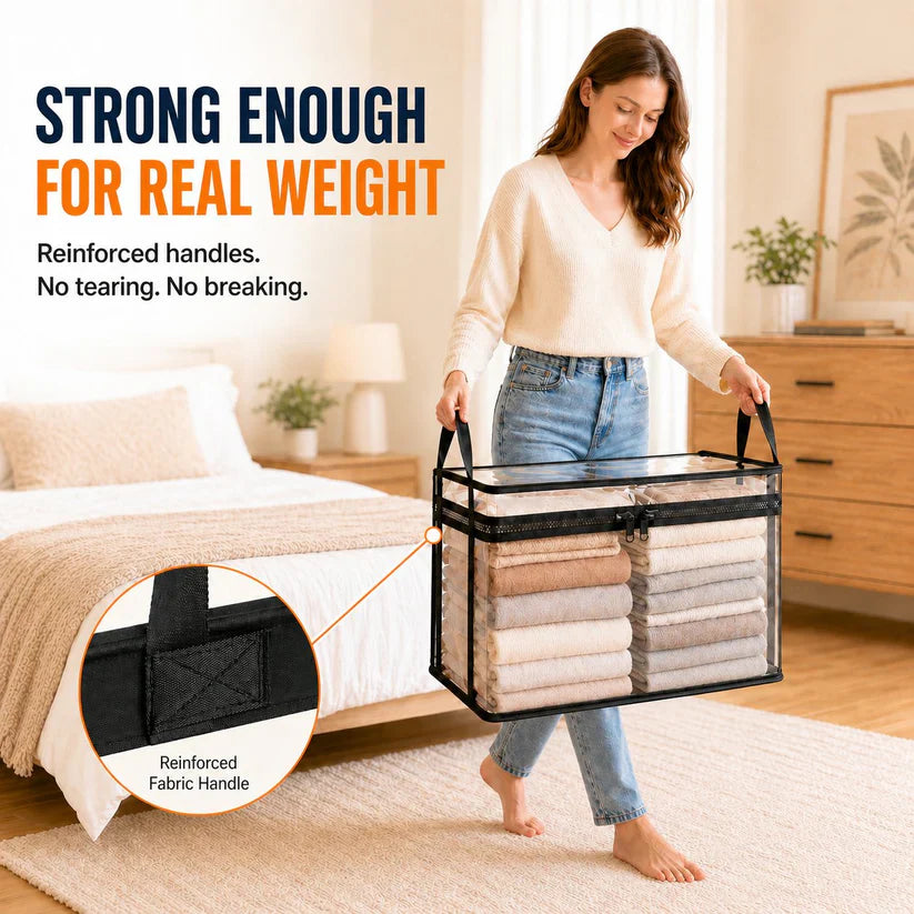 🎉Summer Sale 70% OFF📦Large Heavy-Duty Thick Plastic Clear Storage Bag for Clothes, Moving & Storage