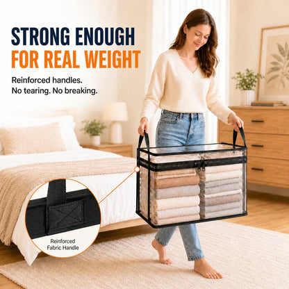 🎉Summer Sale 70% OFF📦Large Heavy-Duty Thick Plastic Clear Storage Bag for Clothes, Moving & Storage