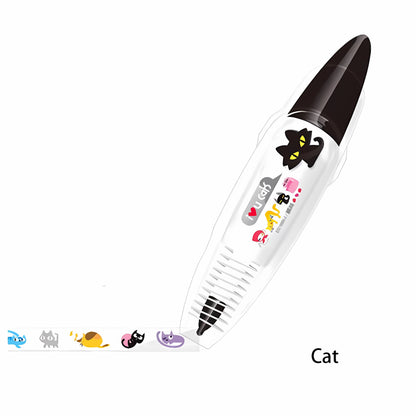 DIY Cute Animals Press Type Decorative Pen