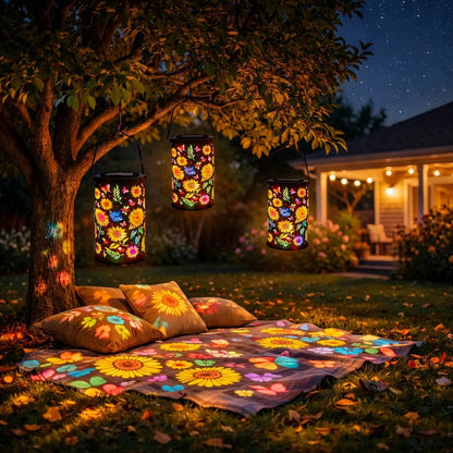 🌻Colorful Sunflower Glow Solar Garden Lantern – Create A Magical Flower Light Show For Your Outdoor Space