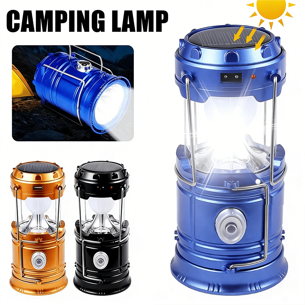 🔦 Solar Rechargeable LED Camping Light
