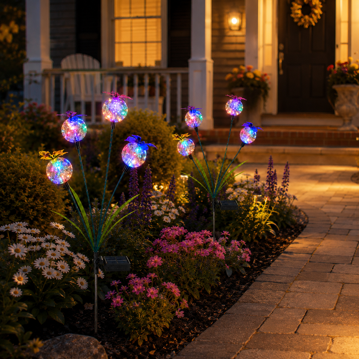 Multicolor Solar Butterfly Garden Stake Light