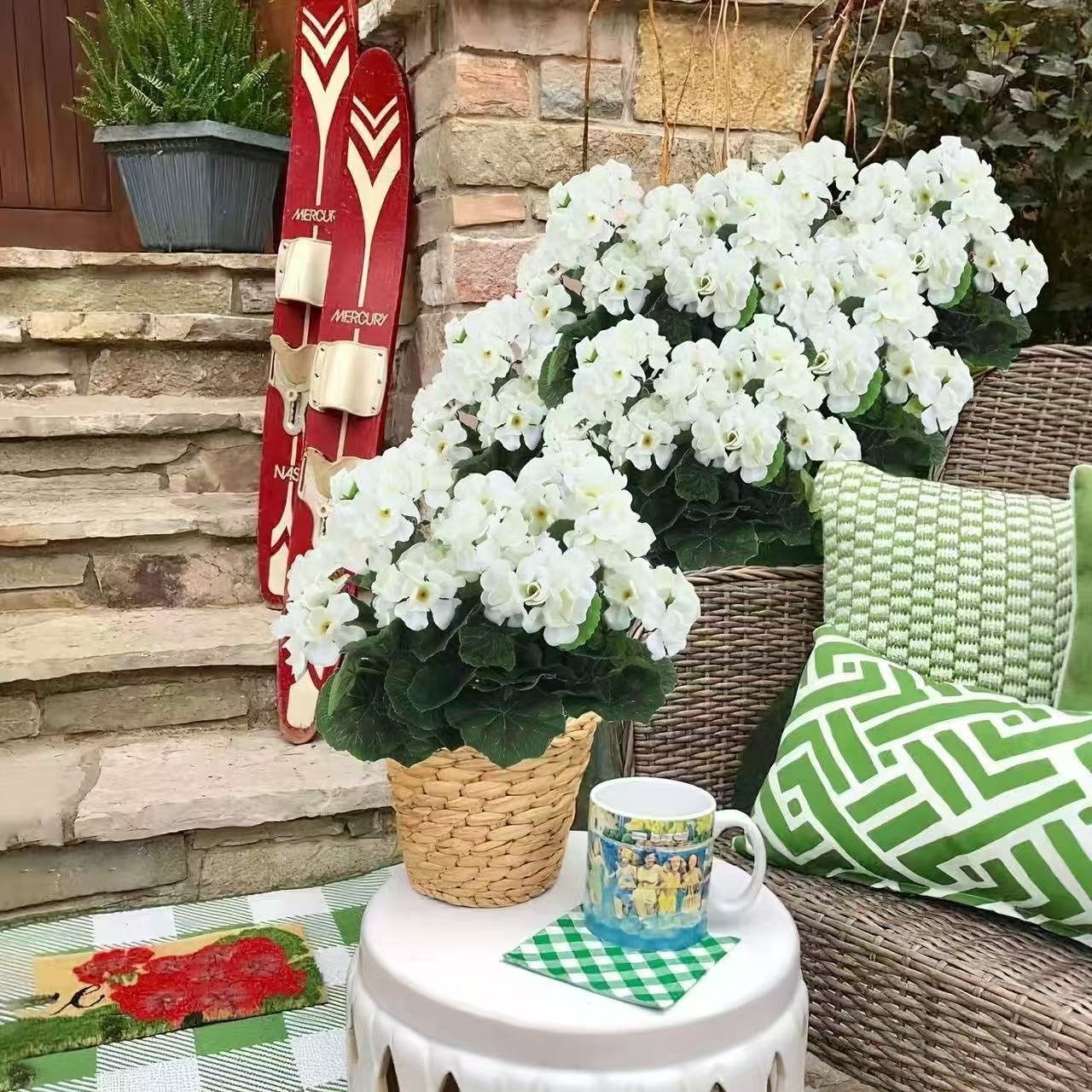 🎁 Last Day 60% OFF - Realistic Artificial Geranium Flowers For Beautiful Outdoor Decor