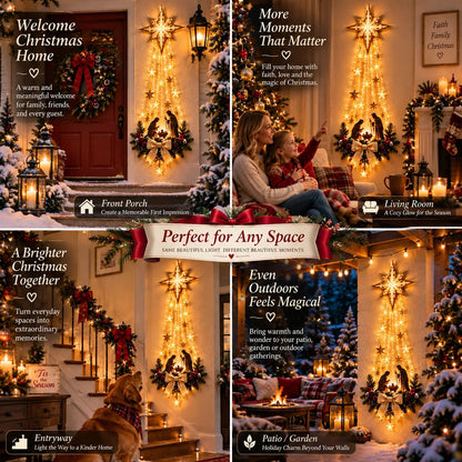 ✨✝️ Bethlehem Star of Faith™ – Lighted Nativity Wall Decor✨