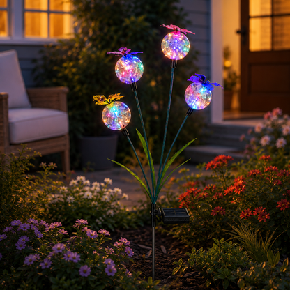 Multicolor Solar Butterfly Garden Stake Light